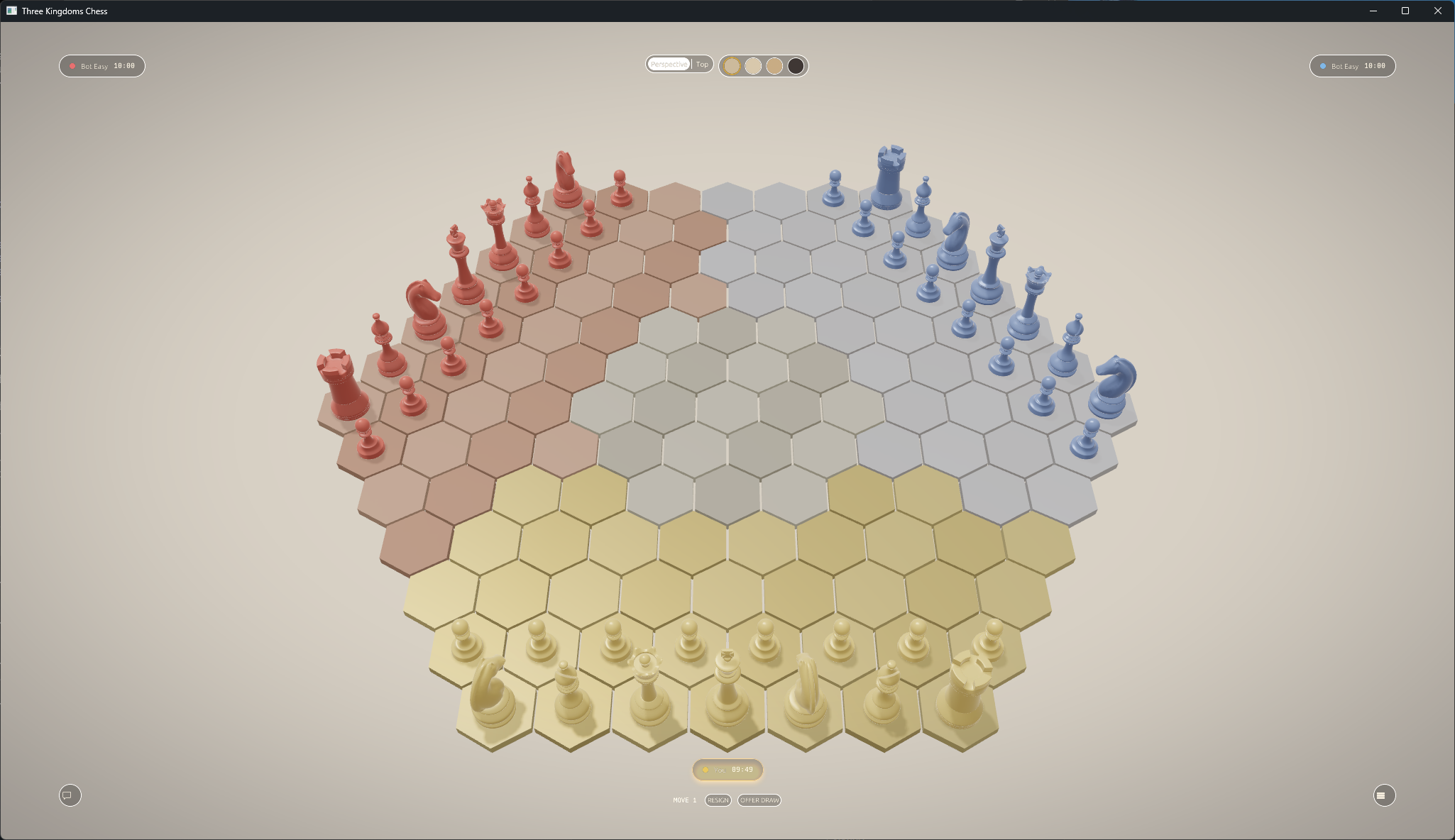 3Chess — in-game pastel theme, alternate angle